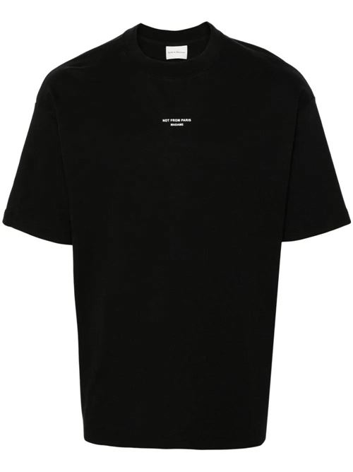 Black cotton t-shirt DRÔLE DE MONSIEUR | PERMTS202CO002BL